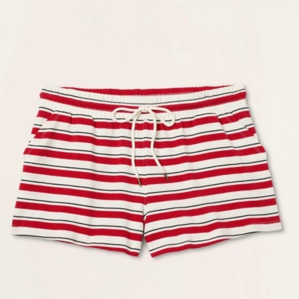 NWT Parke x Target Red Striped High Rise Knit Shorts Large
